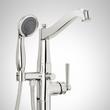 Pendleton Freestanding Tub Faucet with Hand Shower and Rough-In Valve Less Stops - Chrome, , large image number 1