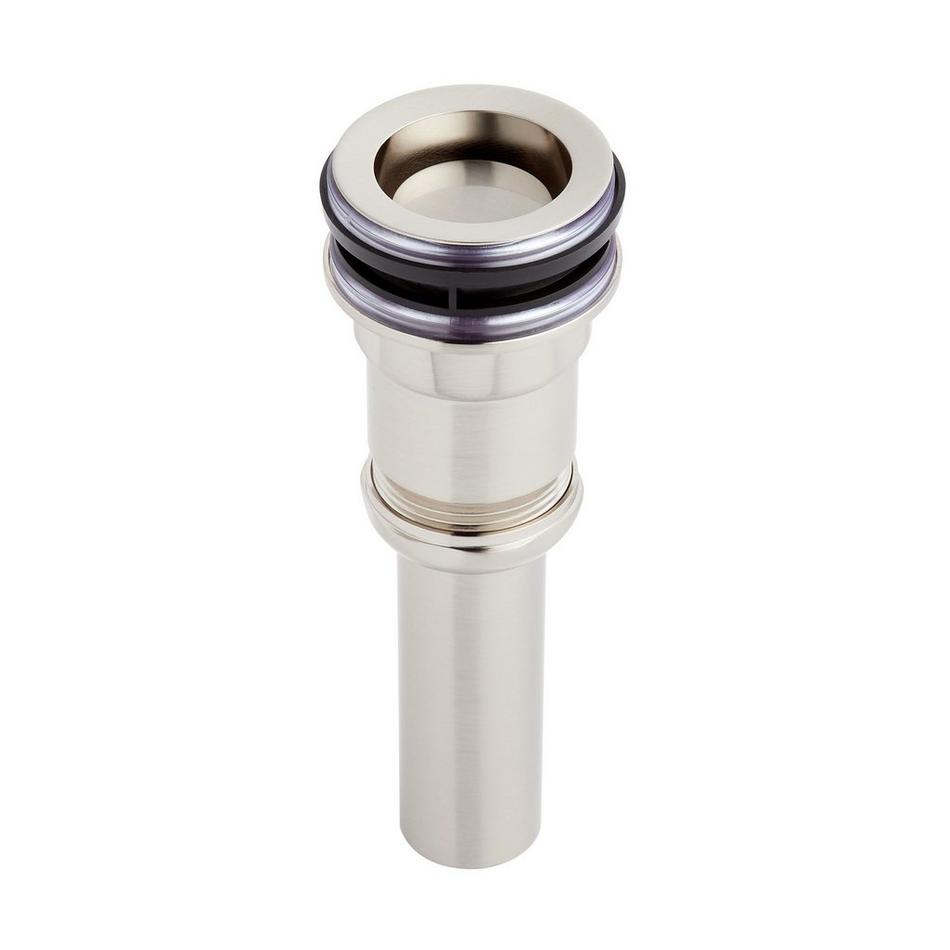 Pop-Down Bathroom Sink Drain with Overflow - Brushed Nickel, , large image number 1
