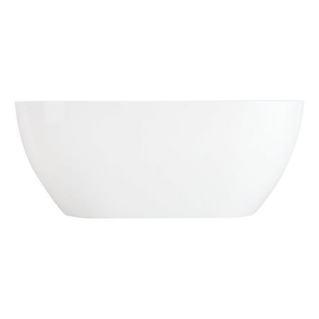 59" Hibiscus Oval Acrylic Freestanding Tub - No Tap Deck