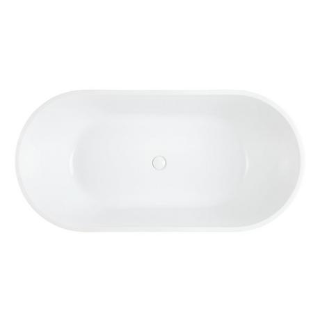 59" Hibiscus Oval Acrylic Freestanding Tub - No Tap Deck