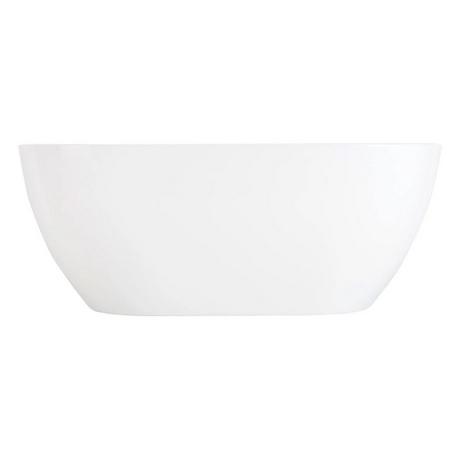 59" Hibiscus Oval Acrylic Freestanding Tub - No Tap Deck