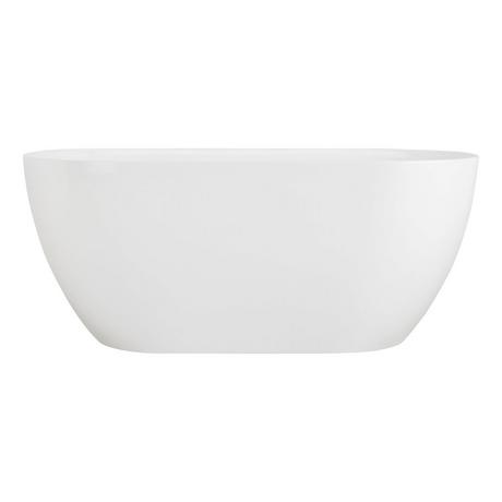 67" Hibiscus Oval Acrylic Freestanding Tub - No Tap Deck