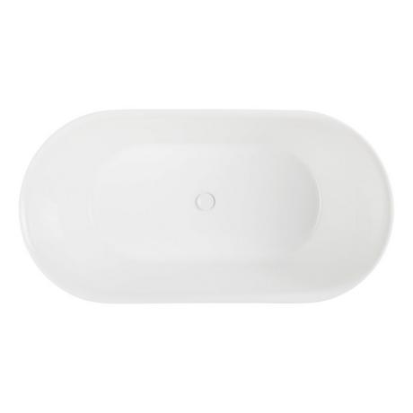 67" Hibiscus Oval Acrylic Freestanding Tub - No Tap Deck
