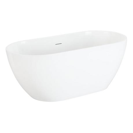 67" Hibiscus Oval Acrylic Freestanding Tub - No Tap Deck