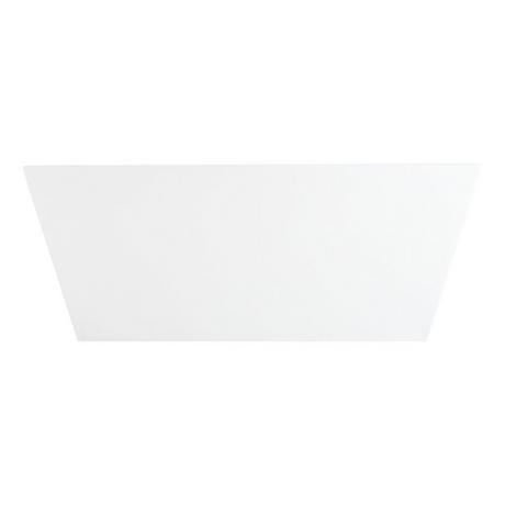 67" Hibiscus Rectangular Acrylic Freestanding Tub - No Tap Deck