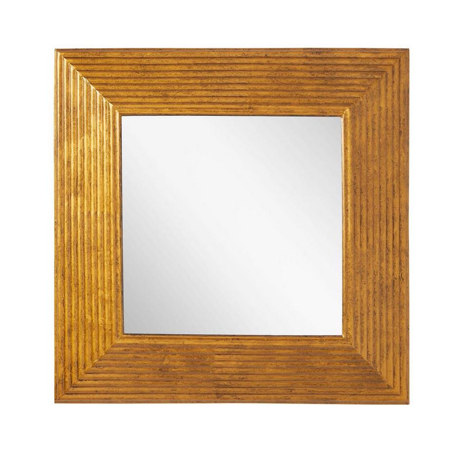 Moorcroft Square Decorative Vanity Mirror - Gold Powder Coat, , large image number 1