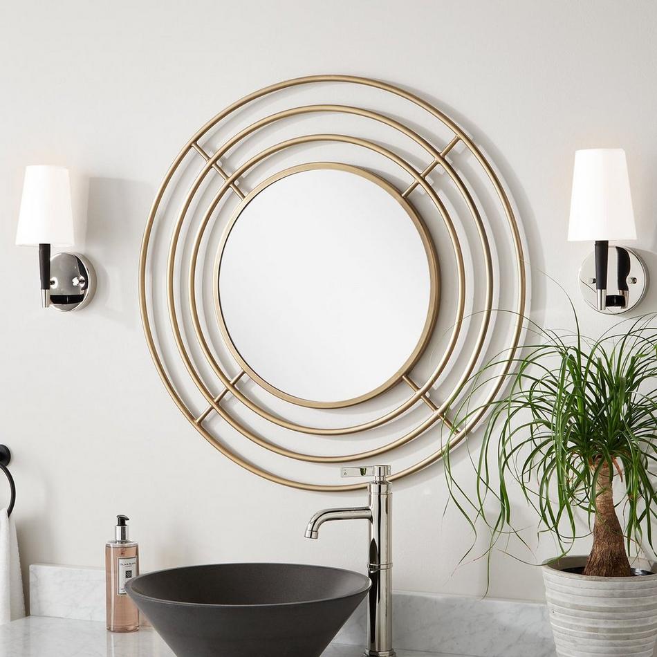 Reka Round Decorative Vanity Mirror, , large image number 0