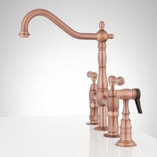 Bellevue Bridge Kitchen Faucet With Sprayer - Lever Handles | Signature ...