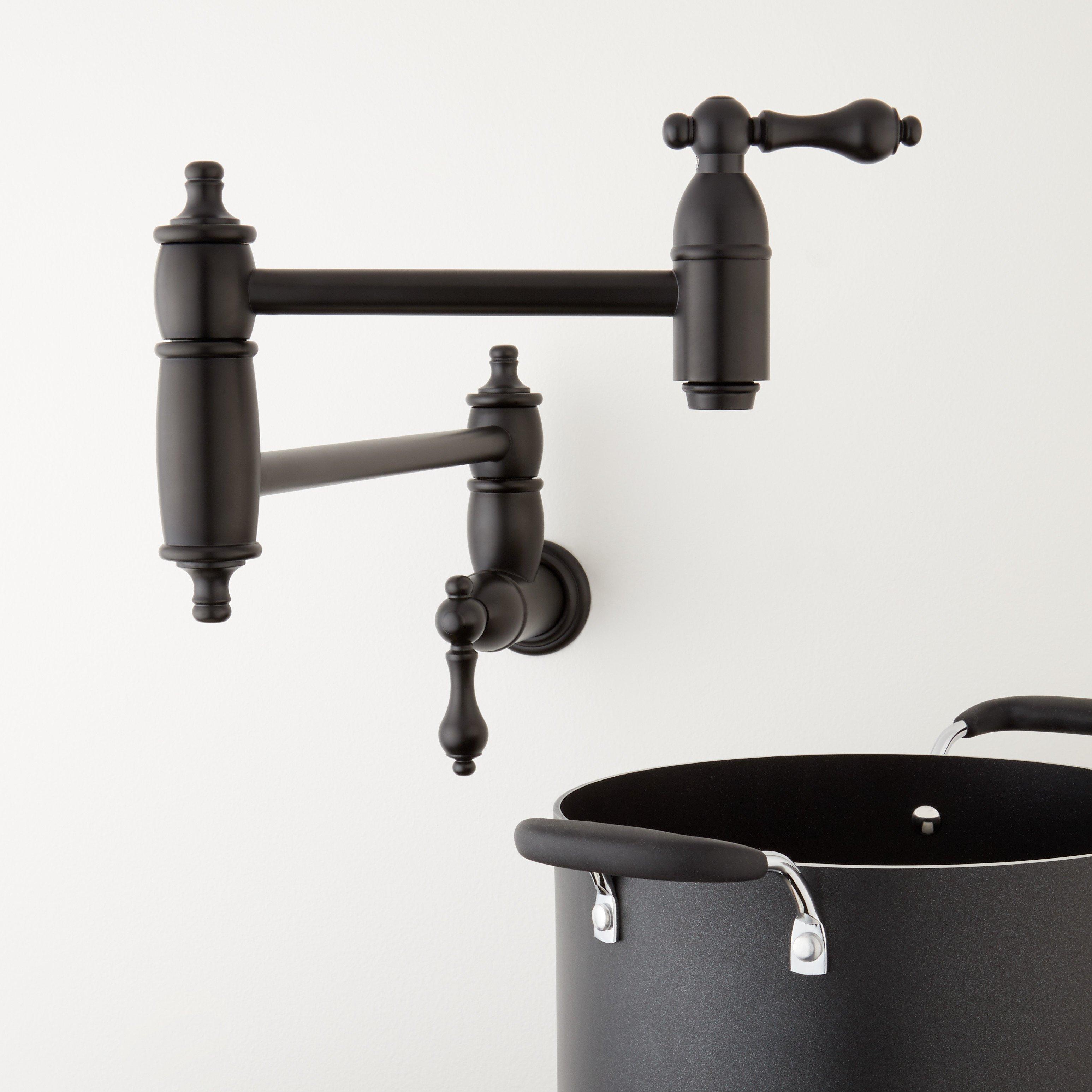 Augusta Retractable Wall-Mount Pot Filler | Signature Hardware