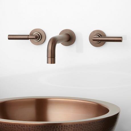Triton Wall-Mount Bathroom Faucet - Lever Handles - Oil Rubbed Bronze