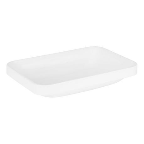 Resser Solid Surface Rectangular Semi-Recessed Sink - White