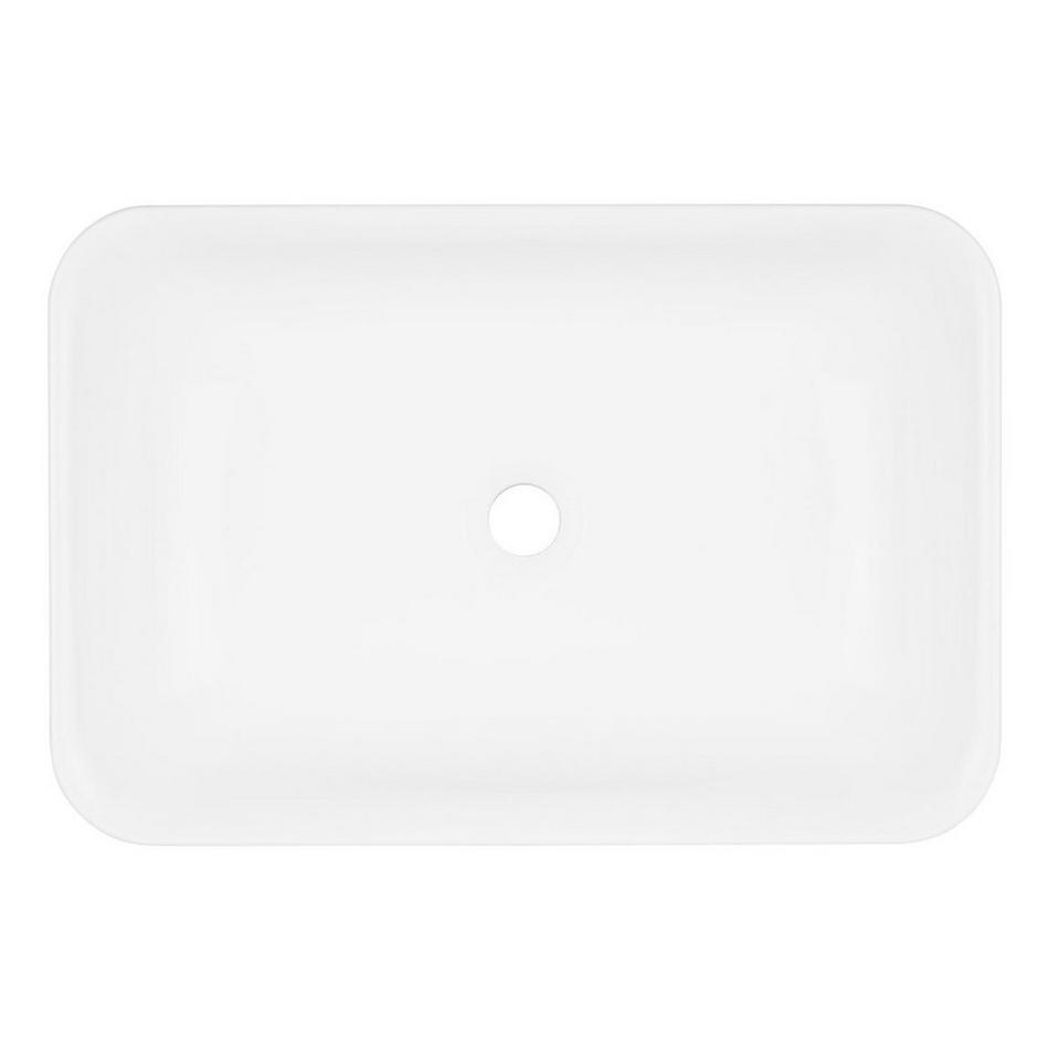 Resser Rectangular Semi-Recessed Sink - White, , large image number 3