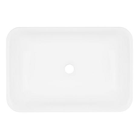 Resser Solid Surface Rectangular Semi-Recessed Sink - White