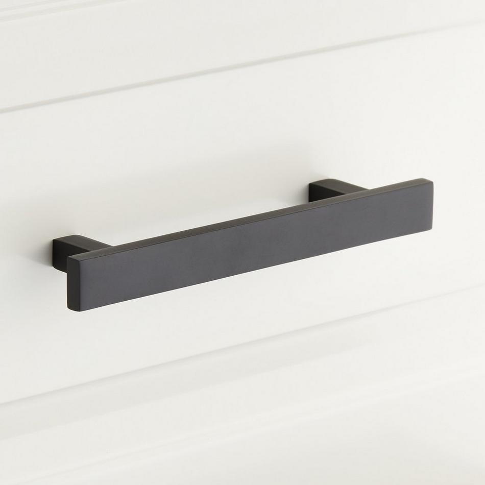 6" Covello Solid Brass Cabinet Pull - Matte Black, , large image number 0