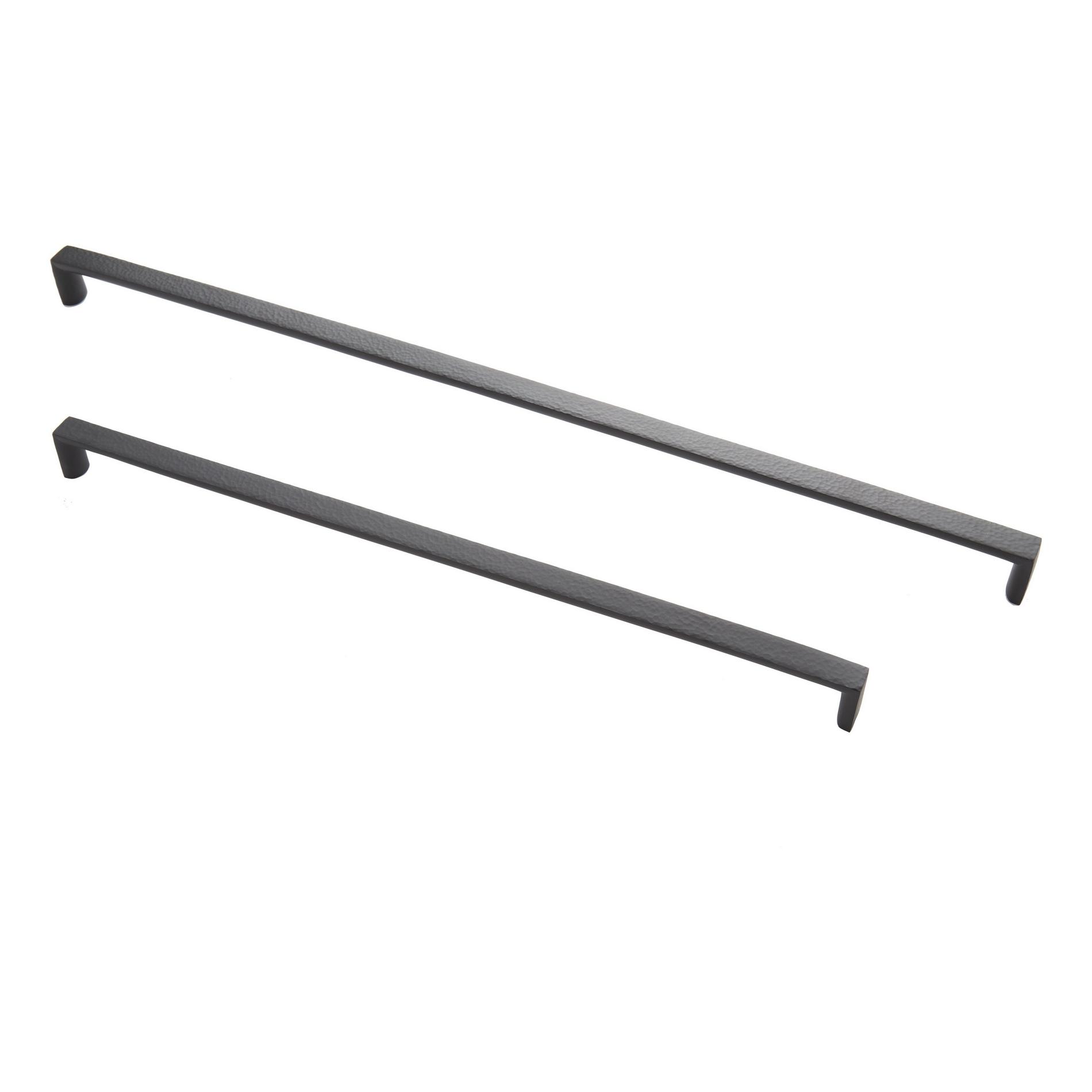 18" Grohl Hammered Brass Appliance Pull Matte Black Signature Hardware