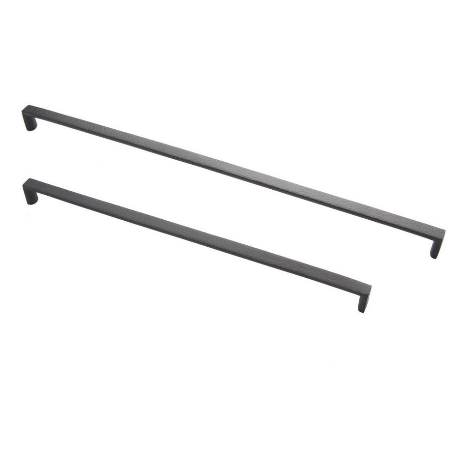 24" Grohl Hammered Brass Appliance Pull - Matte Black, , large image number 2