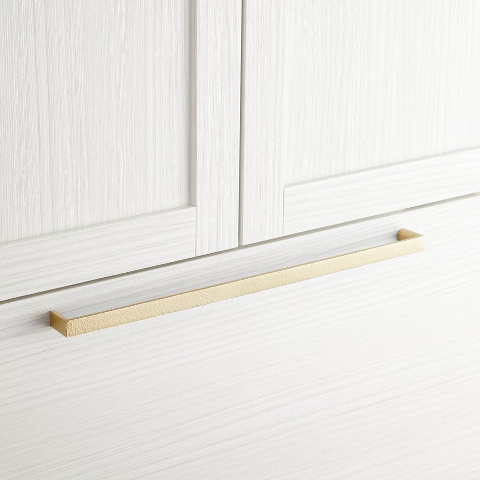 24" Grohl Hammered Brass Appliance Pull - Satin Brass, , large image number 0