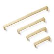 4" Grohl Hammered Brass Cabinet Pull - Satin Brass, , large image number 1