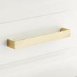 6" Grohl Hammered Brass Cabinet Pull - Satin Brass, , large image number 0