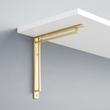 9" Harridge Solid Brass Shelf Bracket - Satin Brass, , large image number 0