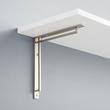 9" Harridge Solid Brass Shelf Bracket - Brushed Nickel, , large image number 0