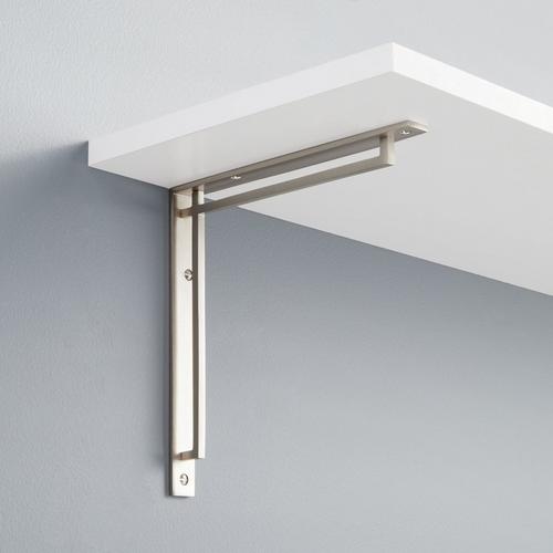 Harridge Solid Brass Shelf Bracket in Brushed Nickel