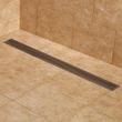 36" Rowland Linear Shower Drain - with Drain Flange - Oil Rubbed Bronze, , large image number 0