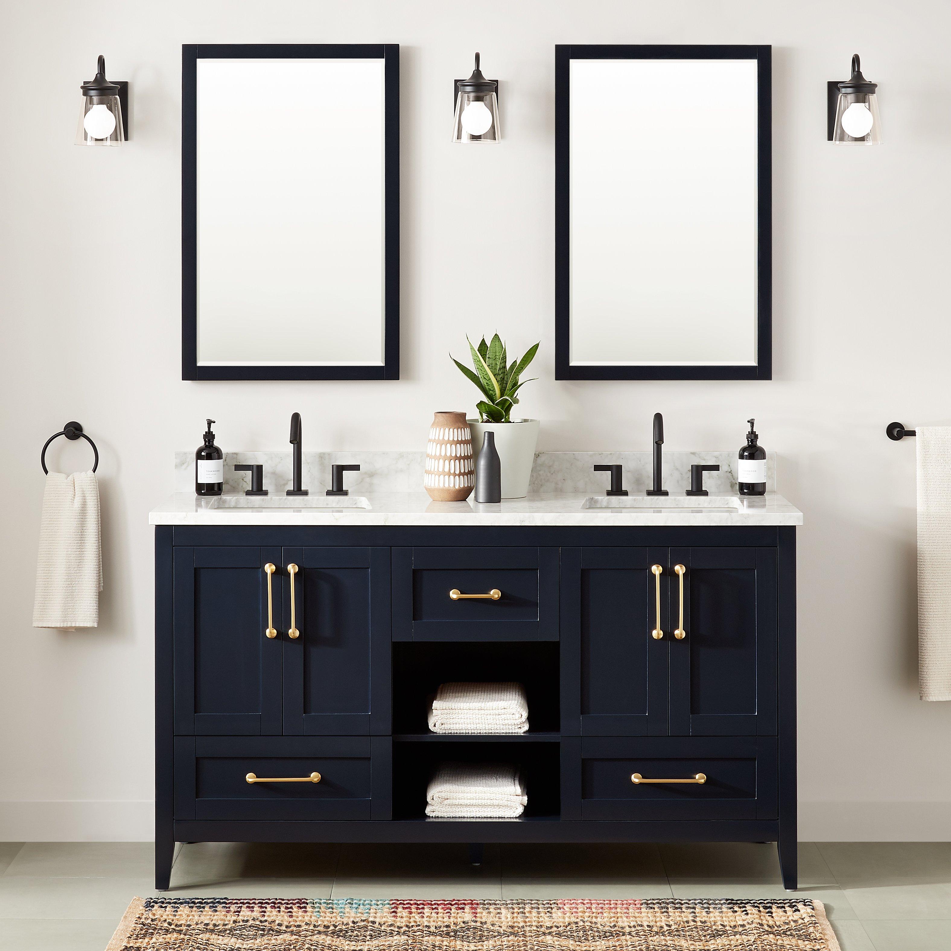 Matte black sconce deals bathroom