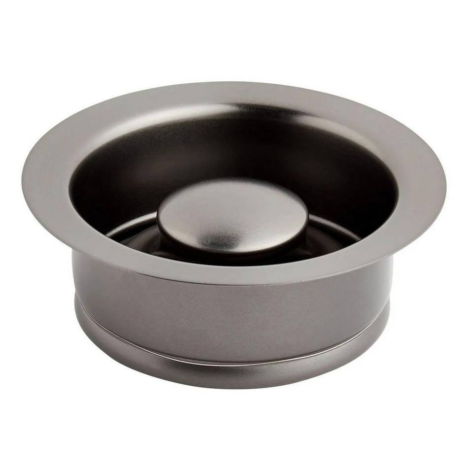 3-1/2" Kitchen Sink Basket Strainer and Kitchen Garbage Disposal Flange and Stopper - Gunmetal Black, , large image number 0