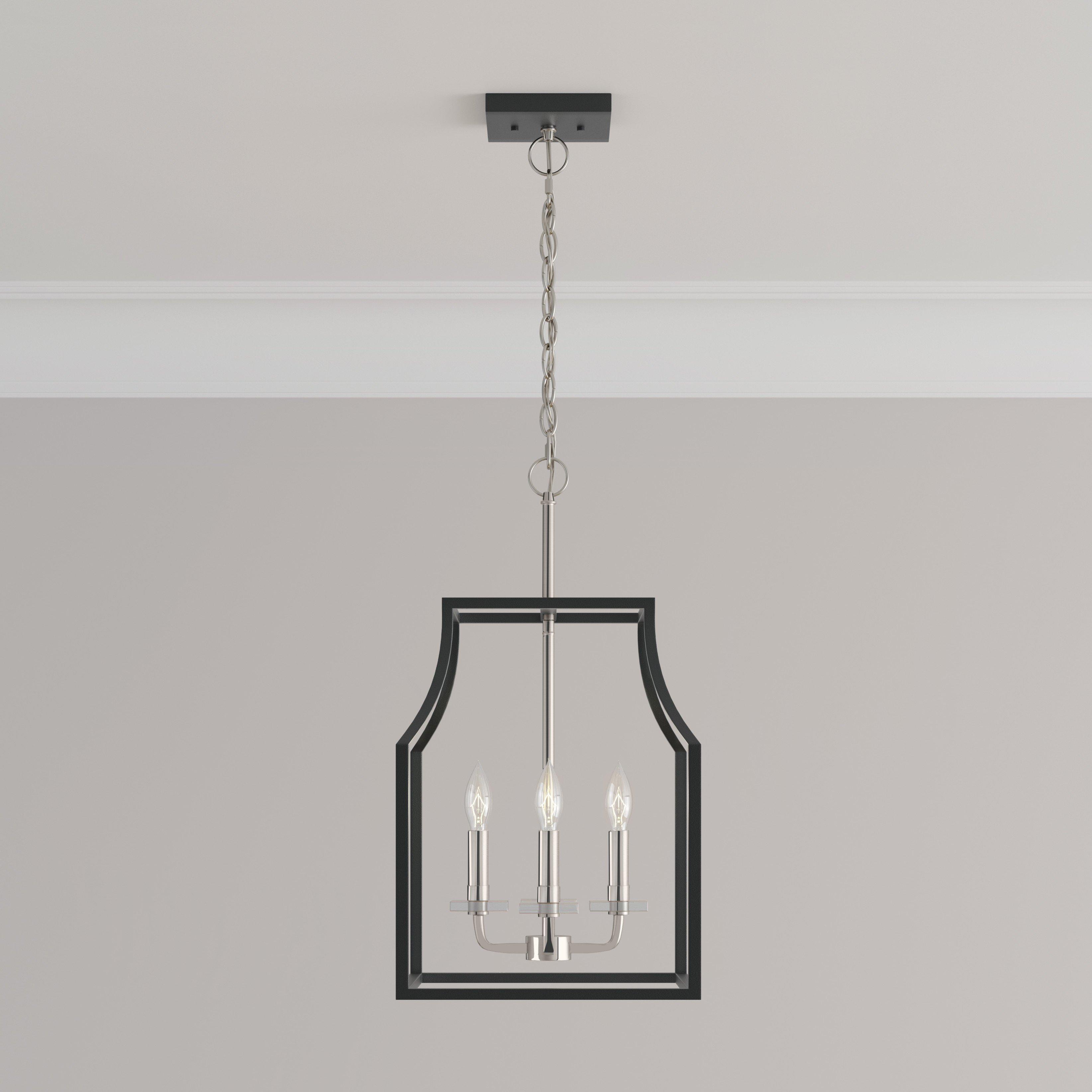 Black and brushed nickel deals pendant light