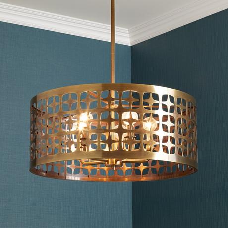 Duxford 5-Light Pendant - Aged Brass
