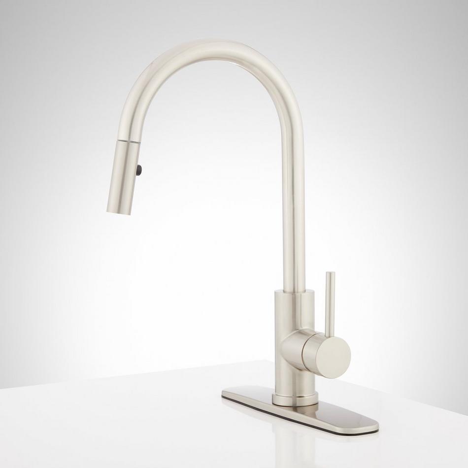 Ravenel Single-Hole Pull-Down Kitchen Faucet with Deck Plate, , large image number 3