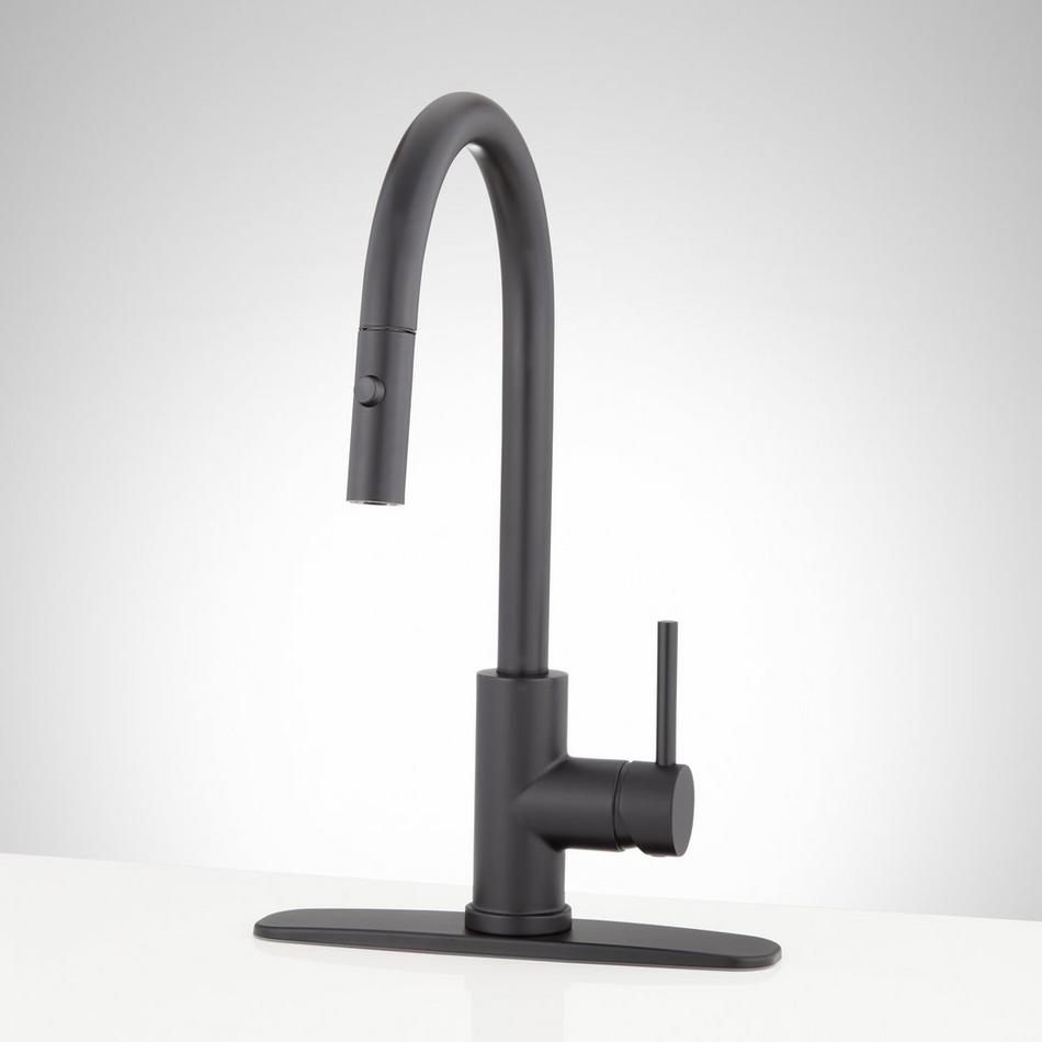 Ravenel Single-Hole Pull-Down Kitchen Faucet with Deck Plate, , large image number 0
