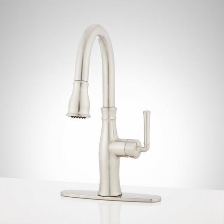 Williston Single-Hole Pull-Down Kitchen Faucet with Deck Plate