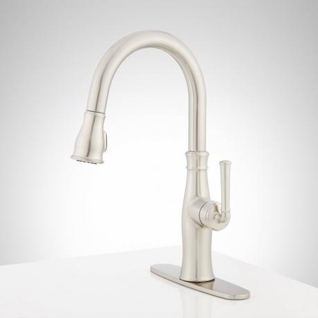 Williston Single-Hole Pull-Down Kitchen Faucet with Deck Plate