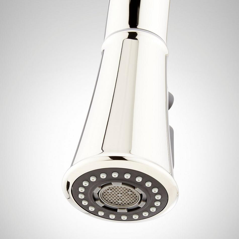 Beasley Single-Hole Pull-Down Kitchen Faucet with Deck Plate - Polished Nickel, , large image number 1