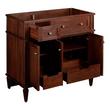 36" Elmdale Vanity for Right Offset Rect Undmnt Sink - Antique Brown - Absolute Blk 8" - White Sink, , large image number 2