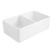 33" Navarro Double-Bowl Fireclay Farmhouse Sink - Gray Tuscany Motif, , large image number 6