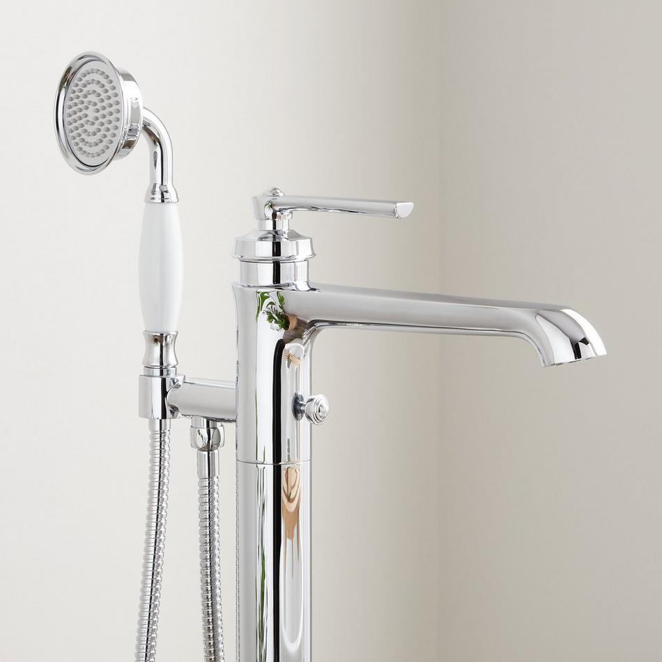 Cooper Freestanding Tub Filler with Hand Shower - Chrome, , large image number 1
