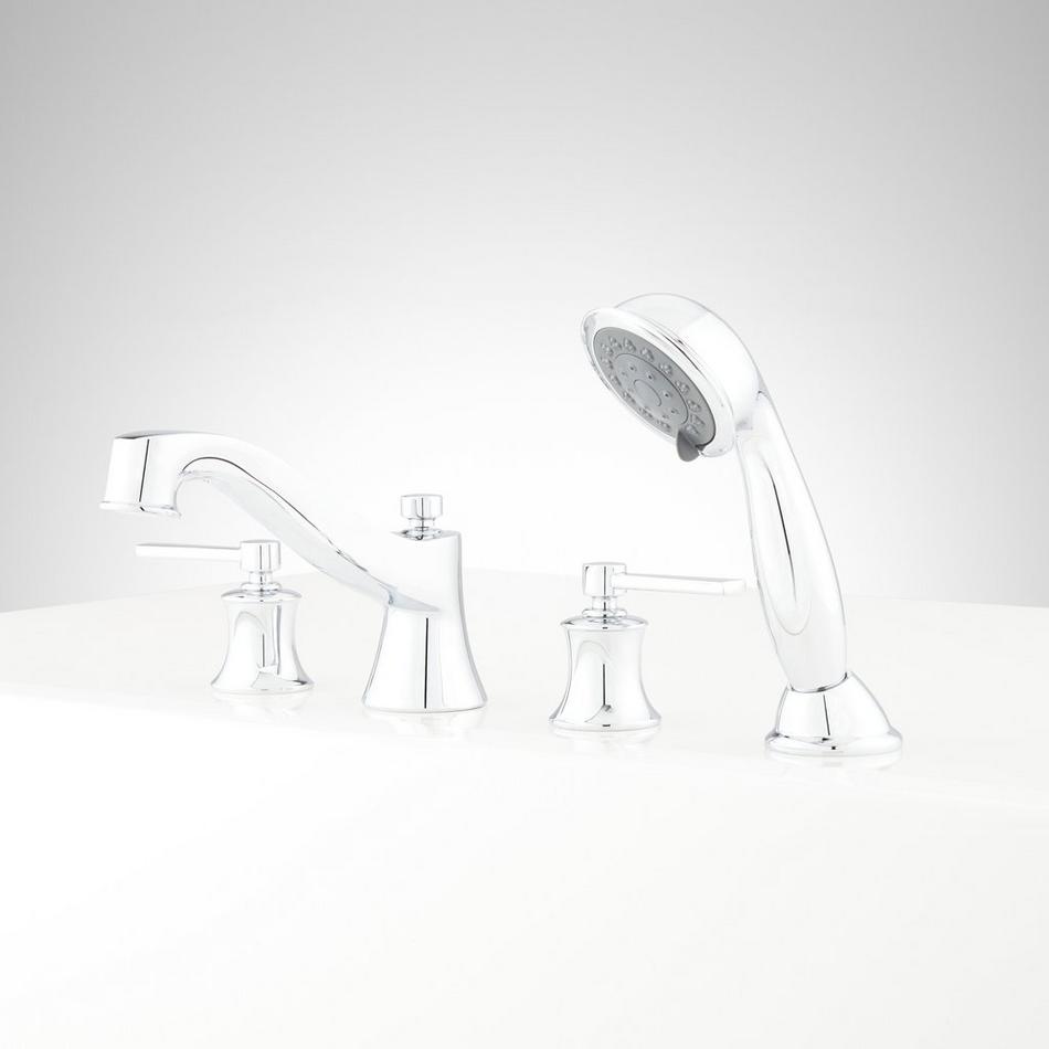 Pendleton 4-Hole Roman Tub Filler and Hand Shower - Chrome, , large image number 1