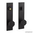 Ambrus Solid Brass Entrance Door Set - Octagonal Knob - 2-3/4 Backset - Satin Black, , large image number 0