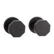 Ambrus Solid Brass Privacy Interior Door Set - Octagonal Knob - 2-3/4 Backset - Matte Black, , large image number 0