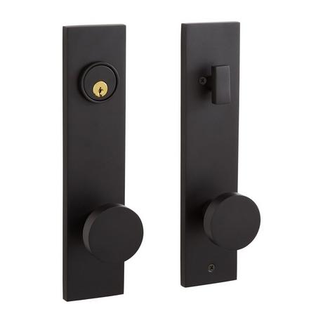 Moceri Solid Brass Entrance Door Set with Round Knob