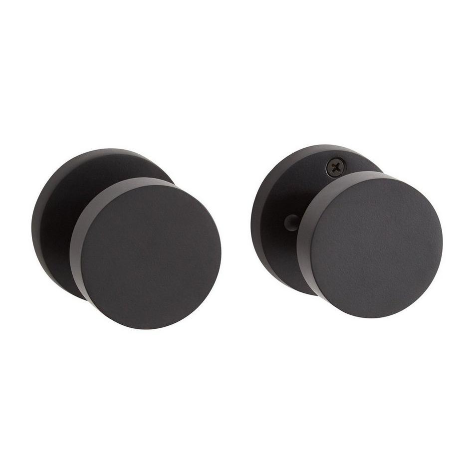 Moceri Solid Brass Privacy  Interior Door Set - Knob - 2-3/4 Backset - Matte Black, , large image number 0