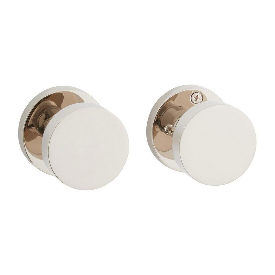 Moceri Solid Brass Privacy Interior Door Set - Knob - 2-3/8 Backset Polished Nickel, , large image number 0
