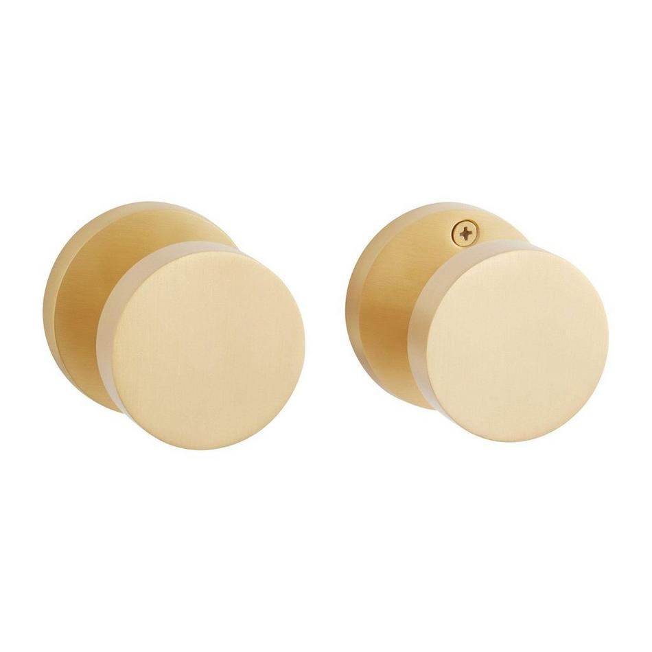 Moceri Solid Brass Passage Interior Door Set - Knob - 2-3/4 Backset - Satin Brass, , large image number 0