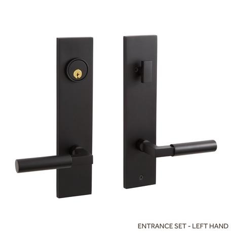 Tolland Brass Entrance Door Set - Lever Handle - Left Hand
