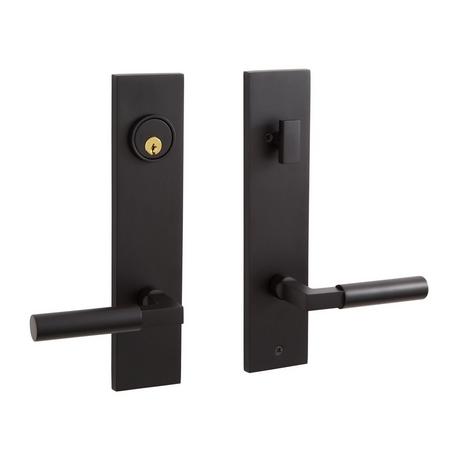 Tolland Brass Entrance Door Set - Lever Handle - Left Hand