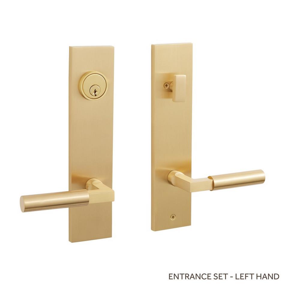 Tolland Brass Entrance Door Set - Lever Handle - Left Hand