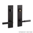 Tolland Brass Entrance Door Set - Lever Handle - 2-3/4 Backset - Right Hand - Satin Black, , large image number 0